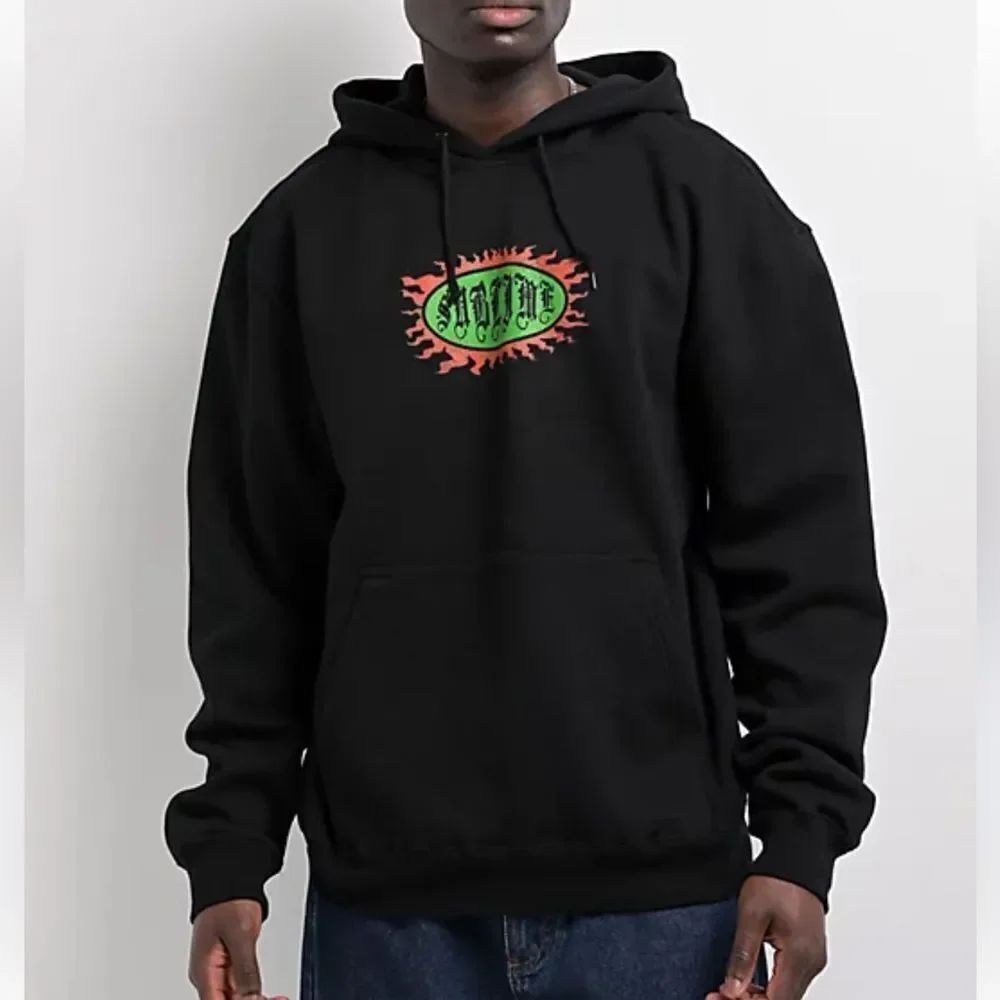 Sublime Cotton Blend Black Hoodie(Size Medium)